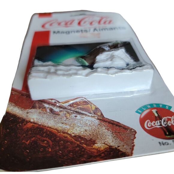Coca-Cola Magnet 1998 coke bottle on ice burgh No. 51492 in original package - Picture 3 of 11